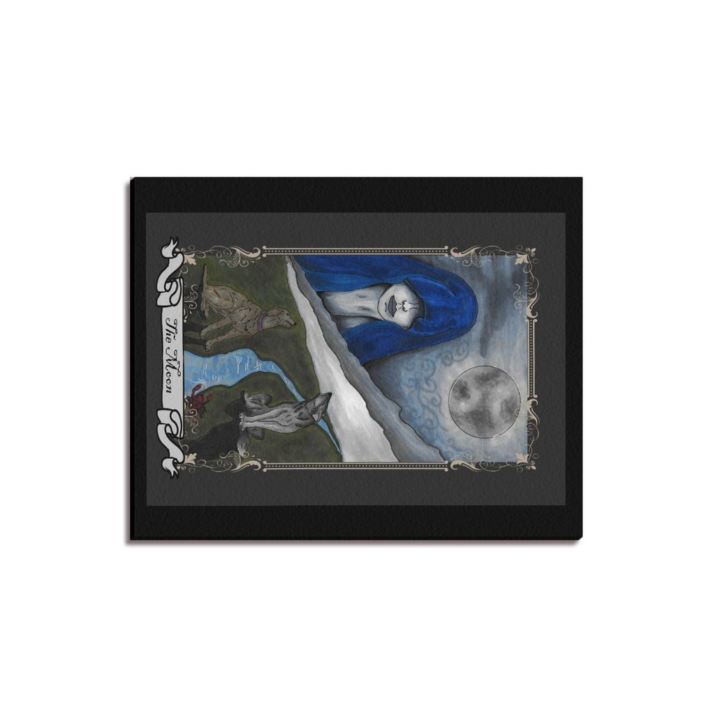The Moon Tarot Art Canvas Print 16"x20" Original Art - Angel's House of Design Co.