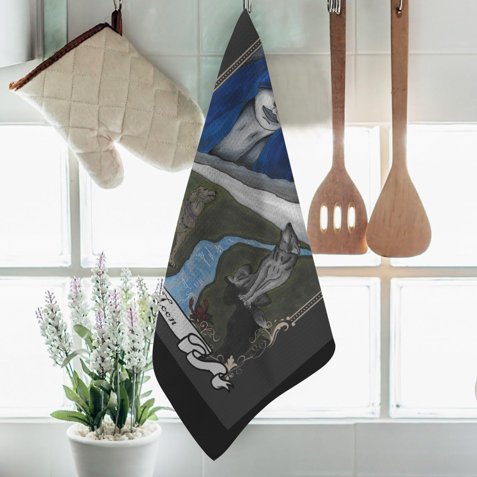 The Moon Tarot Kitchen Hand Towel 40X60cm - Angel's House of Design Co.