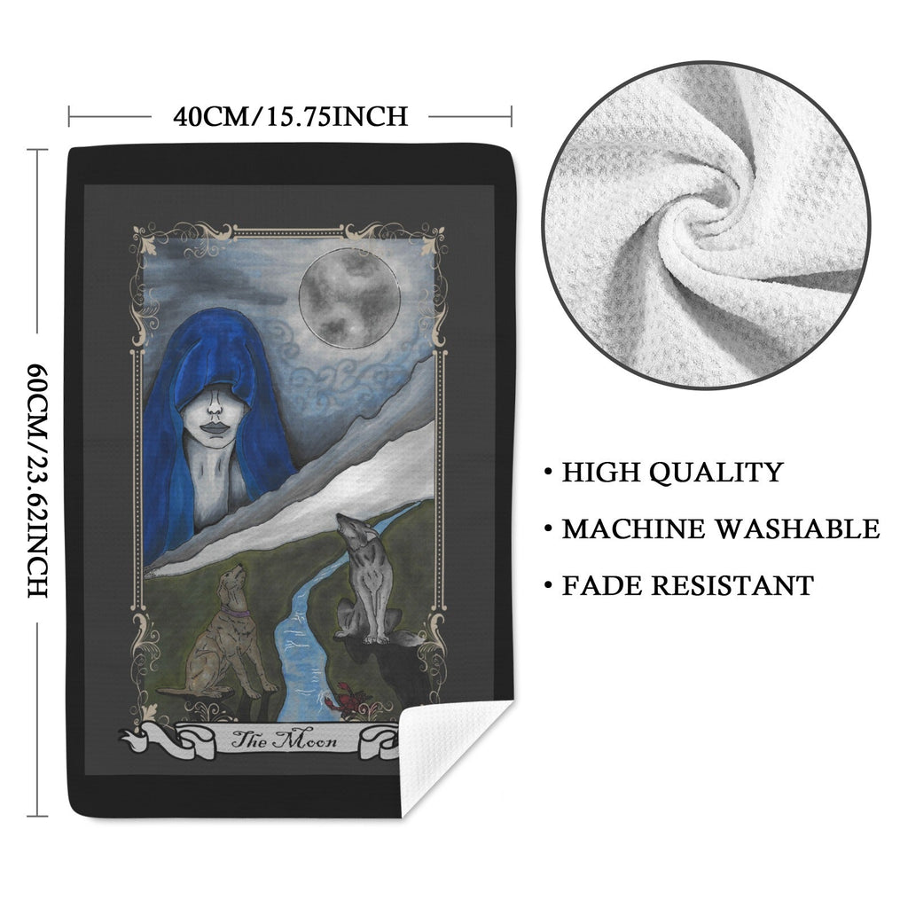 The Moon Tarot Kitchen Hand Towel 40X60cm - Angel's House of Design Co.