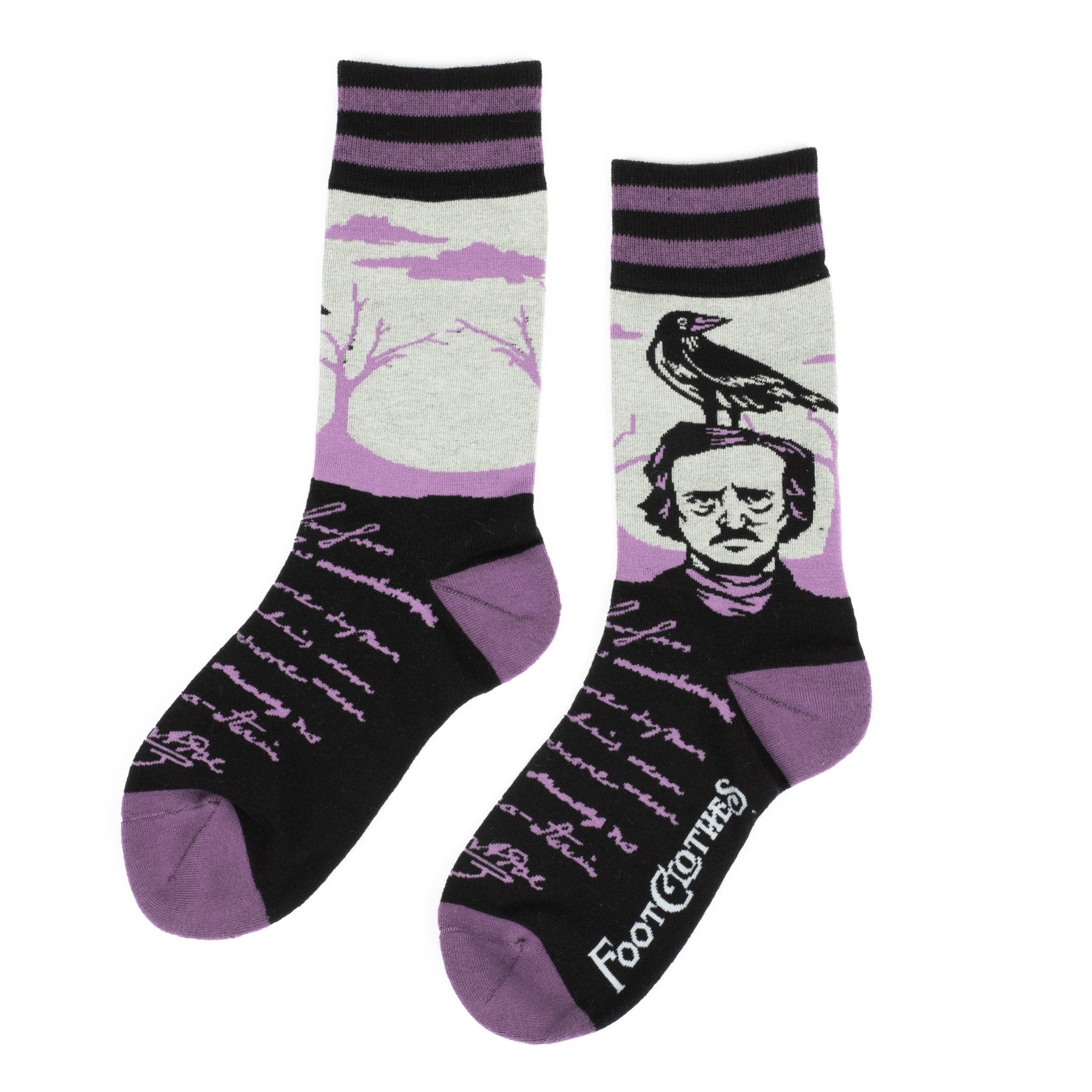 The Raven Poe Socks - Angel's House of Design Co.