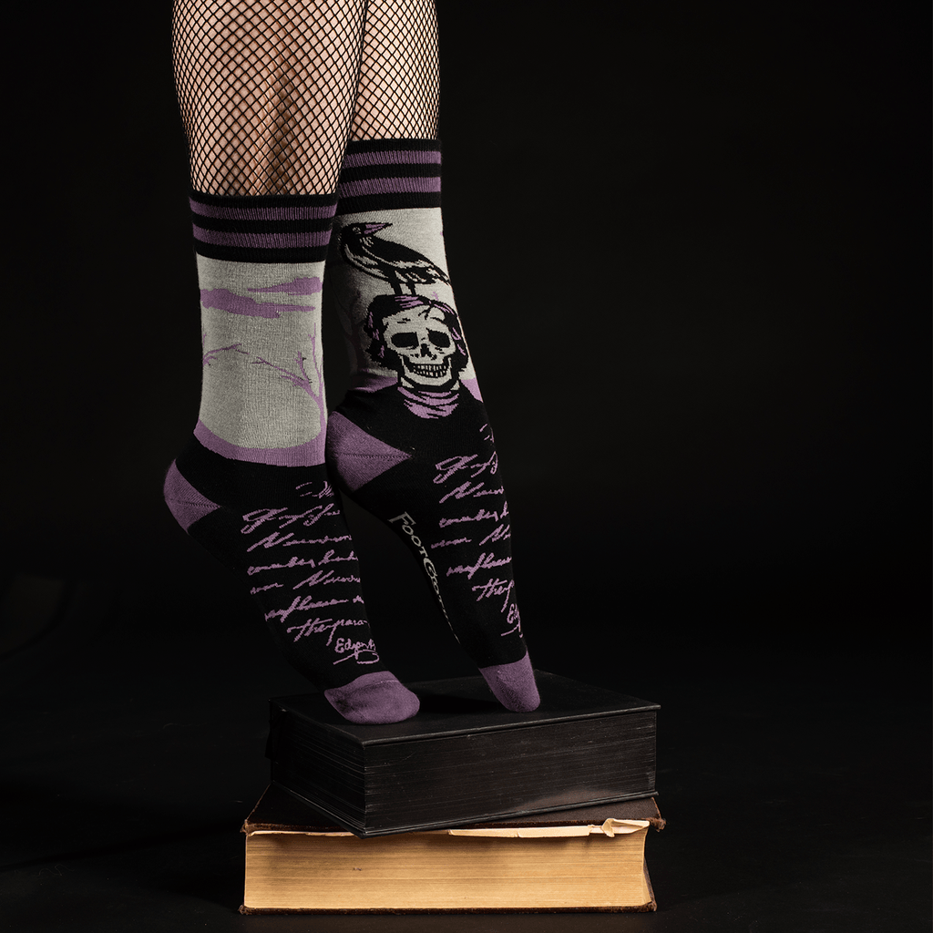 The Raven Poe Socks - Angel's House of Design Co.