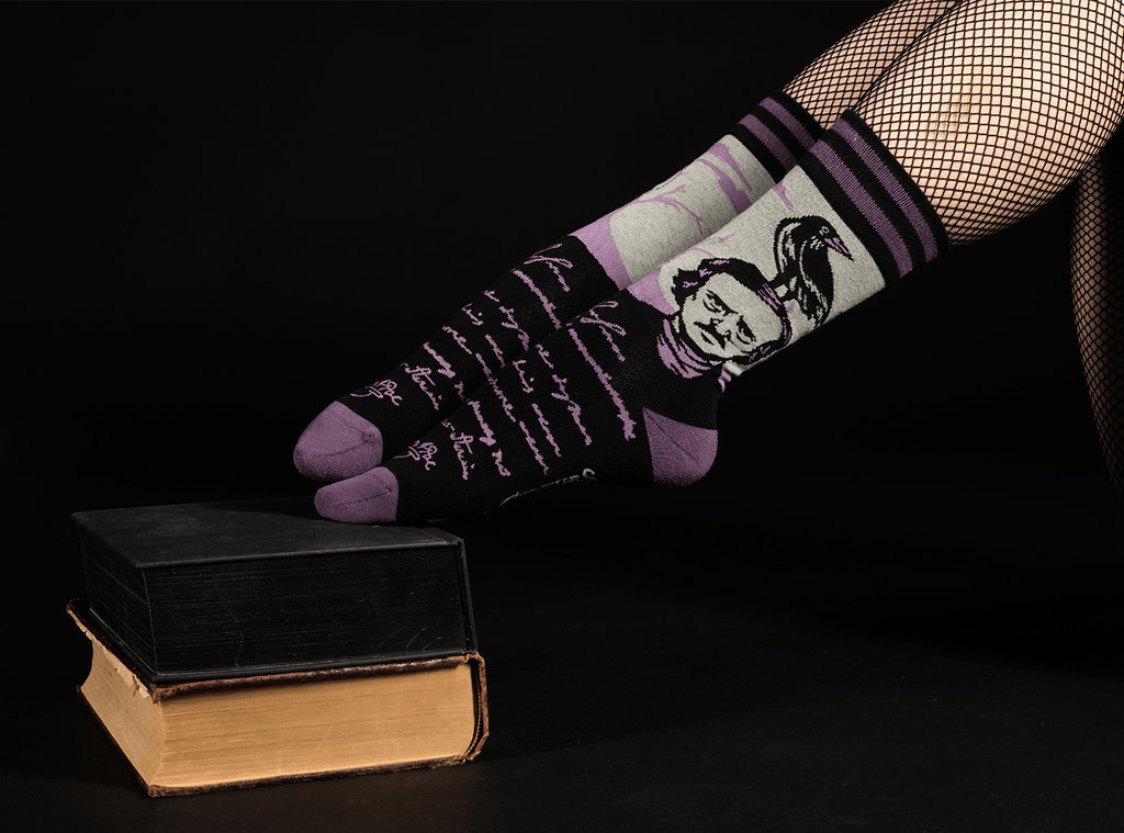 The Raven Poe Socks - Angel's House of Design Co.
