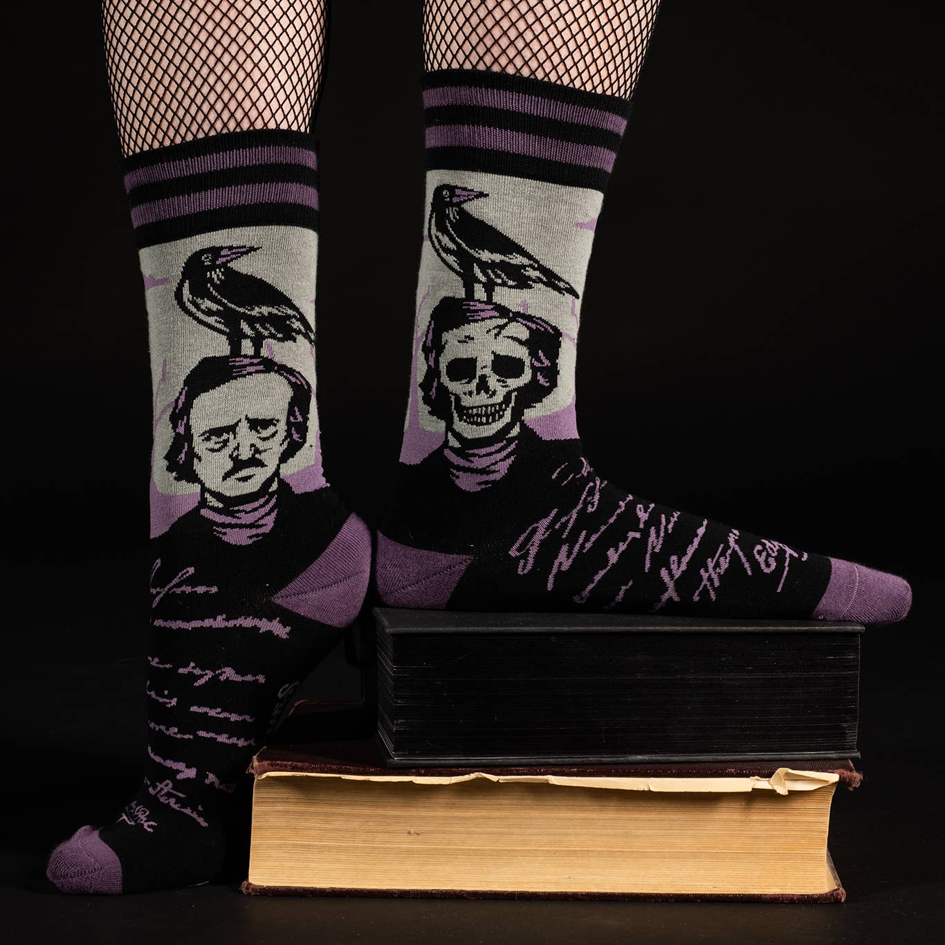 The Raven Poe Socks - Angel's House of Design Co.