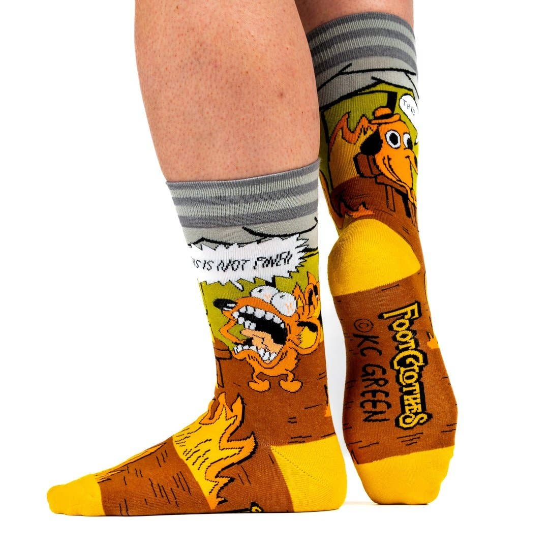This is Fine. Also, Not Fine. Crew Socks - Angel's House of Design Co.