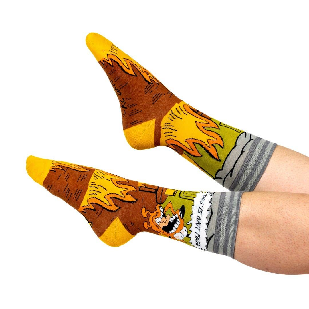 This is Fine. Also, Not Fine. Crew Socks - Angel's House of Design Co.