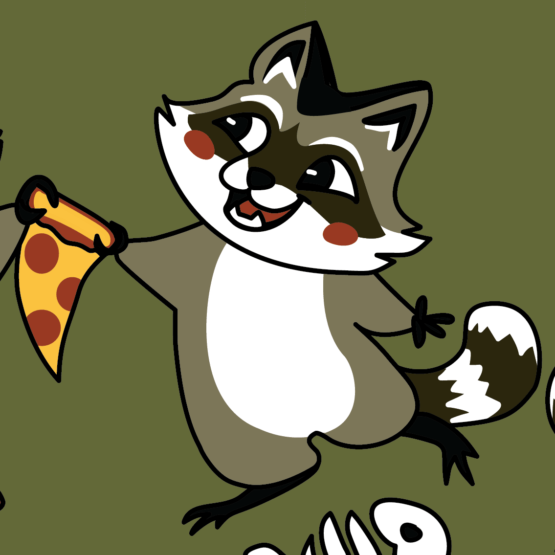 Trash Panda Pizza Party Crew Socks - Angel's House of Design Co.