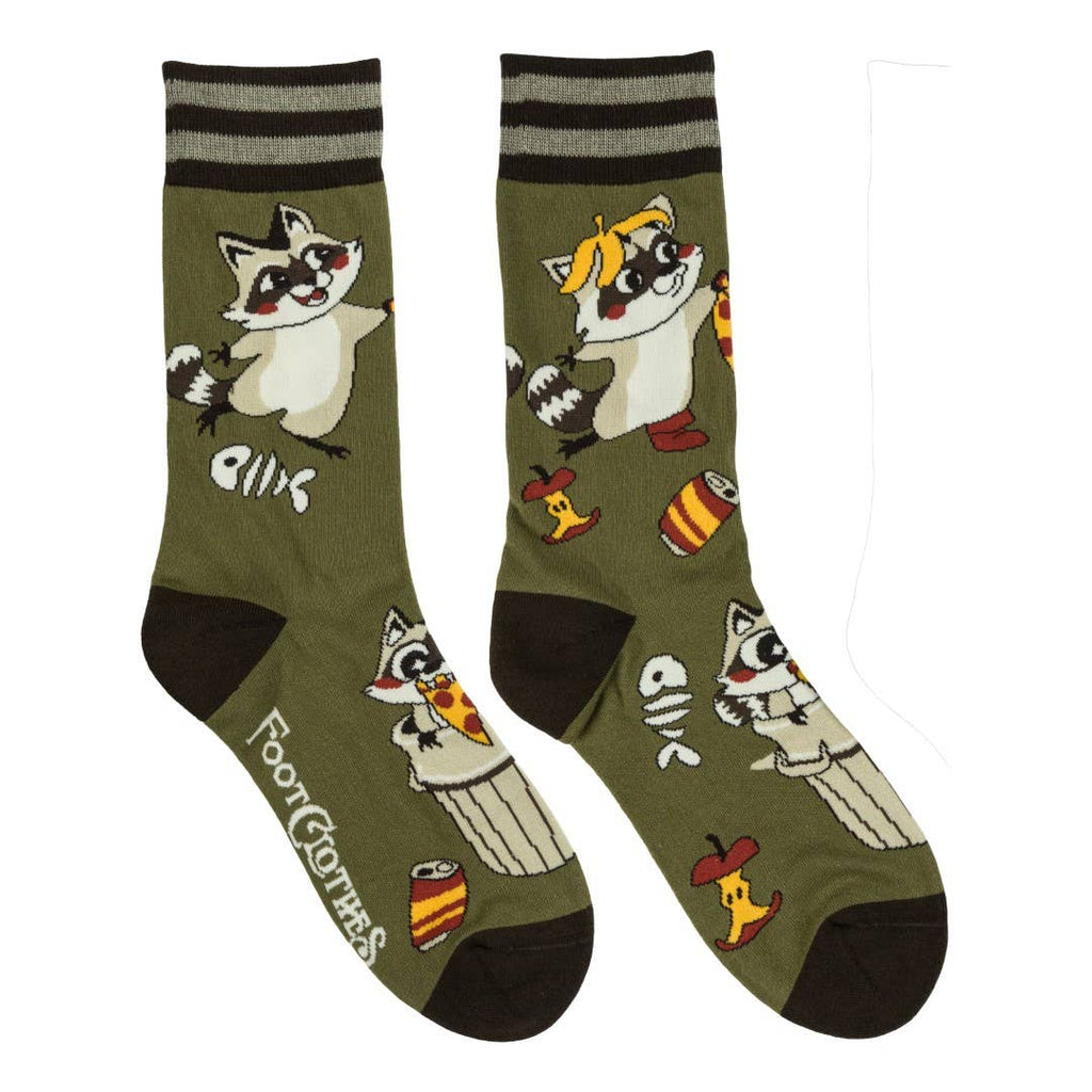 Trash Panda Pizza Party Crew Socks - Angel's House of Design Co.