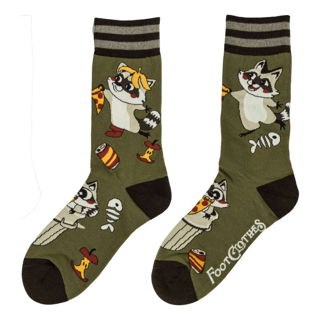 Trash Panda Pizza Party Crew Socks - Angel's House of Design Co.