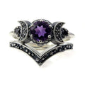 Triple Goddess Ring Set in Purple - Angel's House of Design Co.