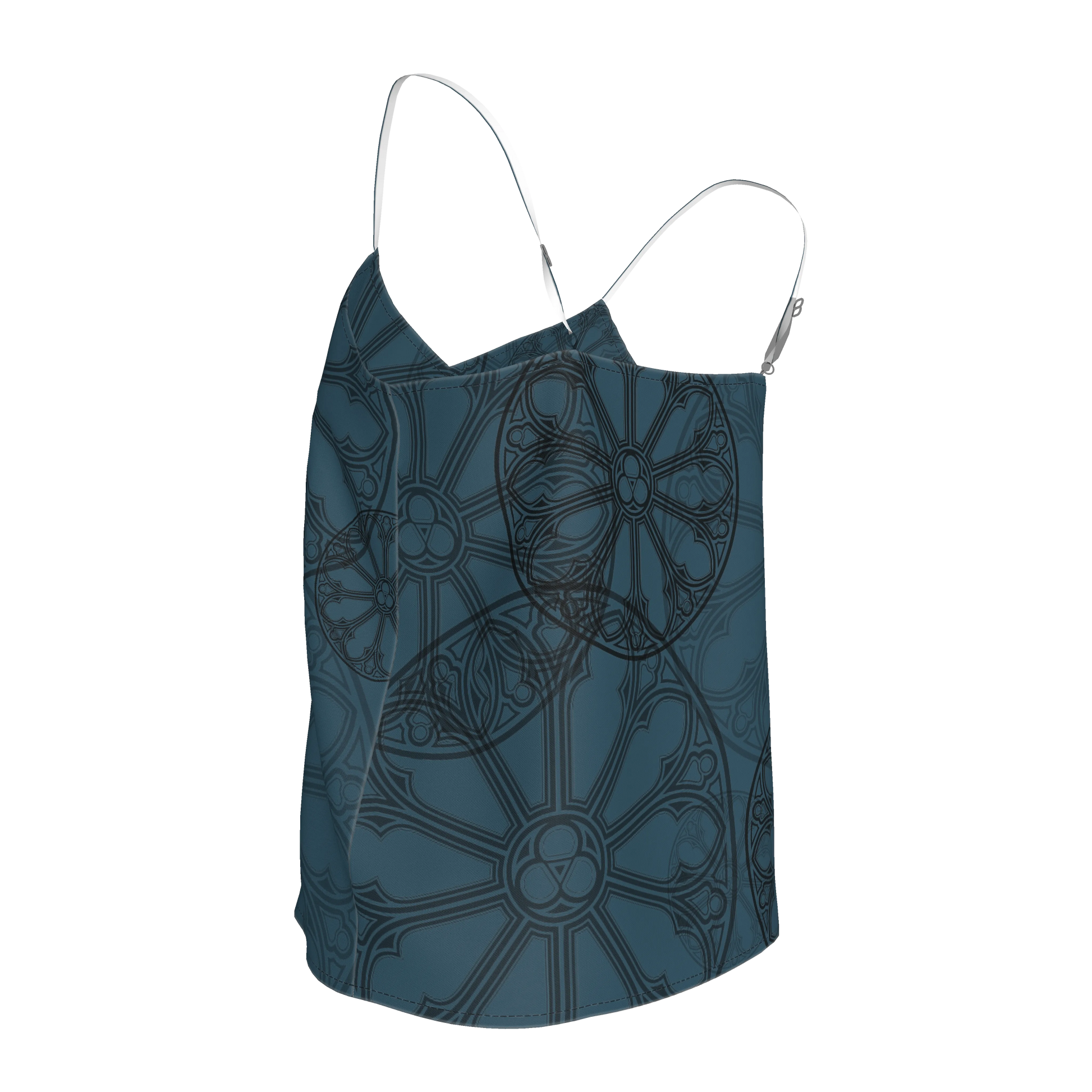Teal Rose Window Camisole