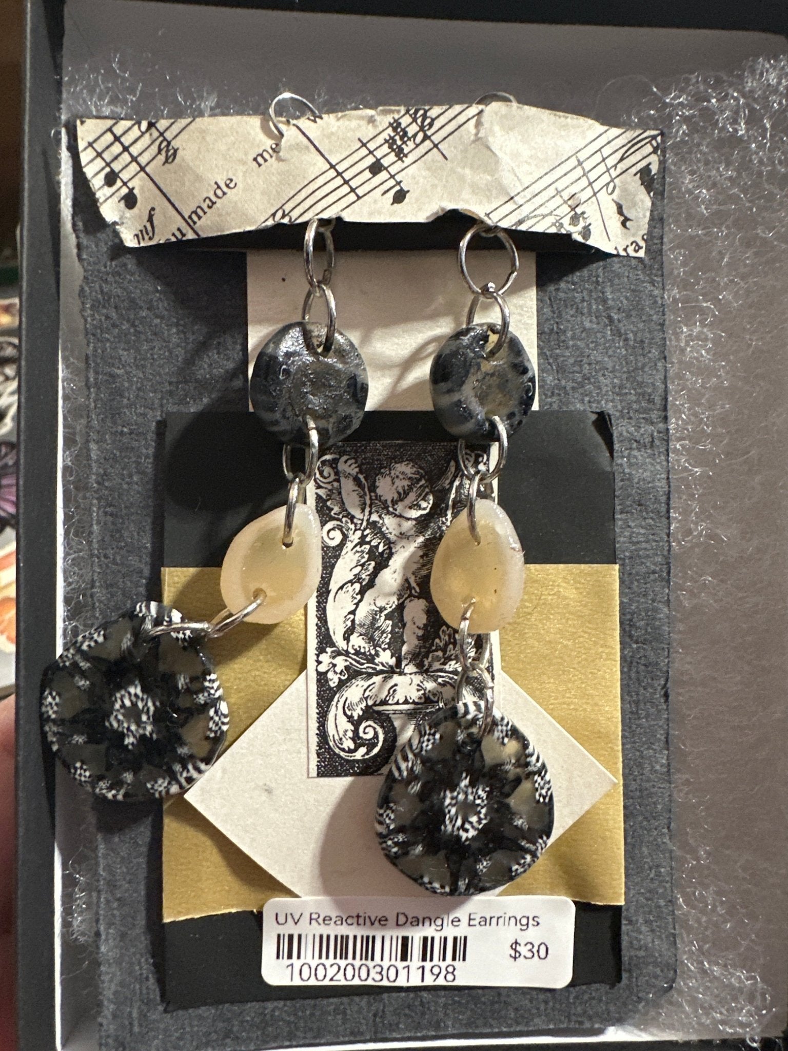 UV Reactive Dangle Earrings - Angel's House of Design Co.