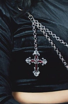 Vampire Cross Velvet Crop - Angel's House of Design Co.