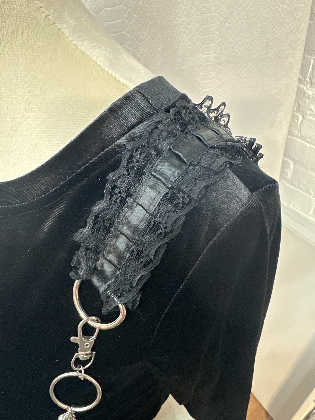 Vampire Cross Velvet Crop - Angel's House of Design Co.