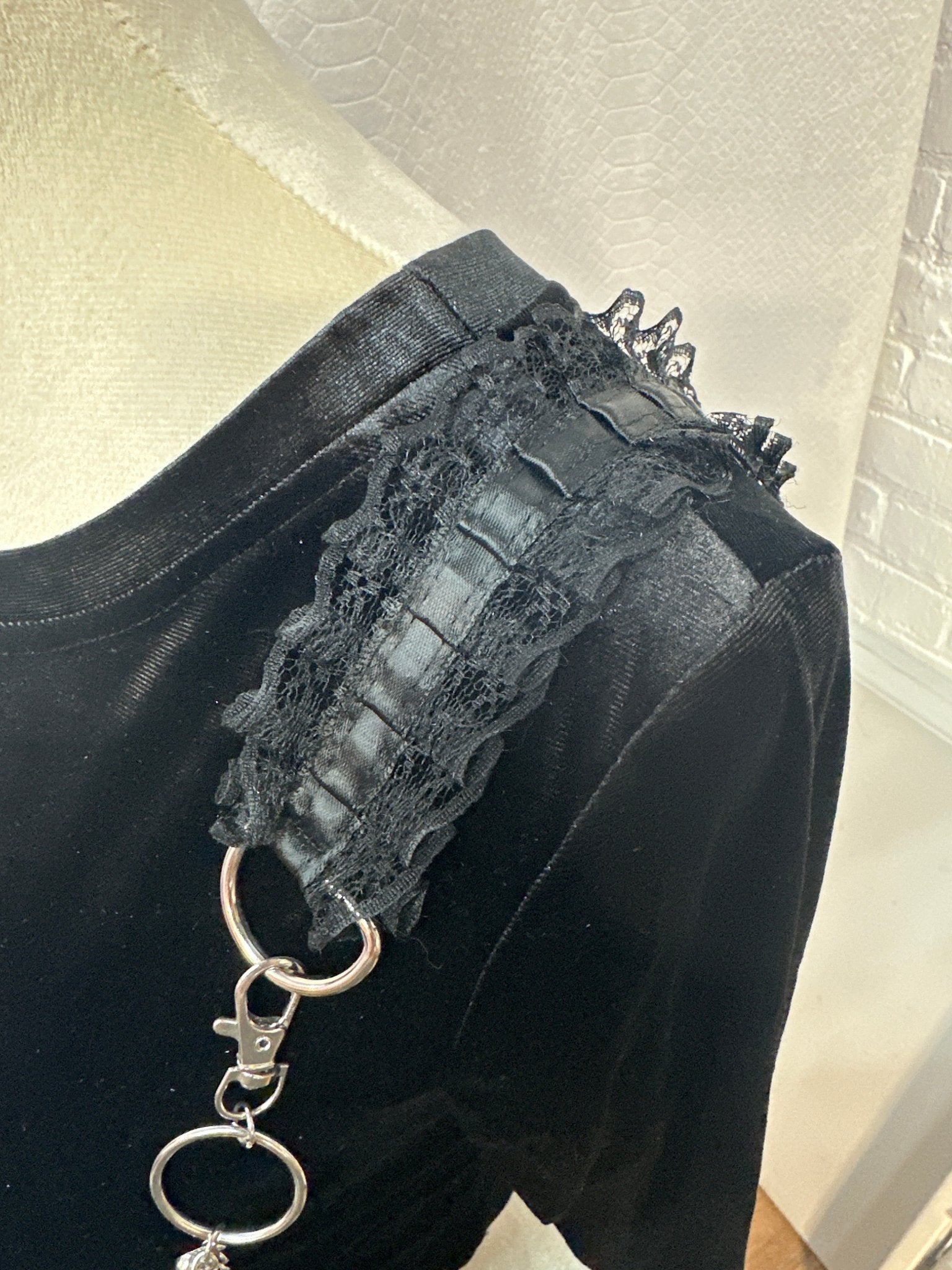Vampire Cross Velvet Crop - Angel's House of Design Co.
