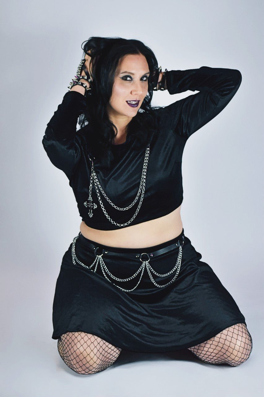 Vampire Cross Velvet Crop - Angel's House of Design Co.