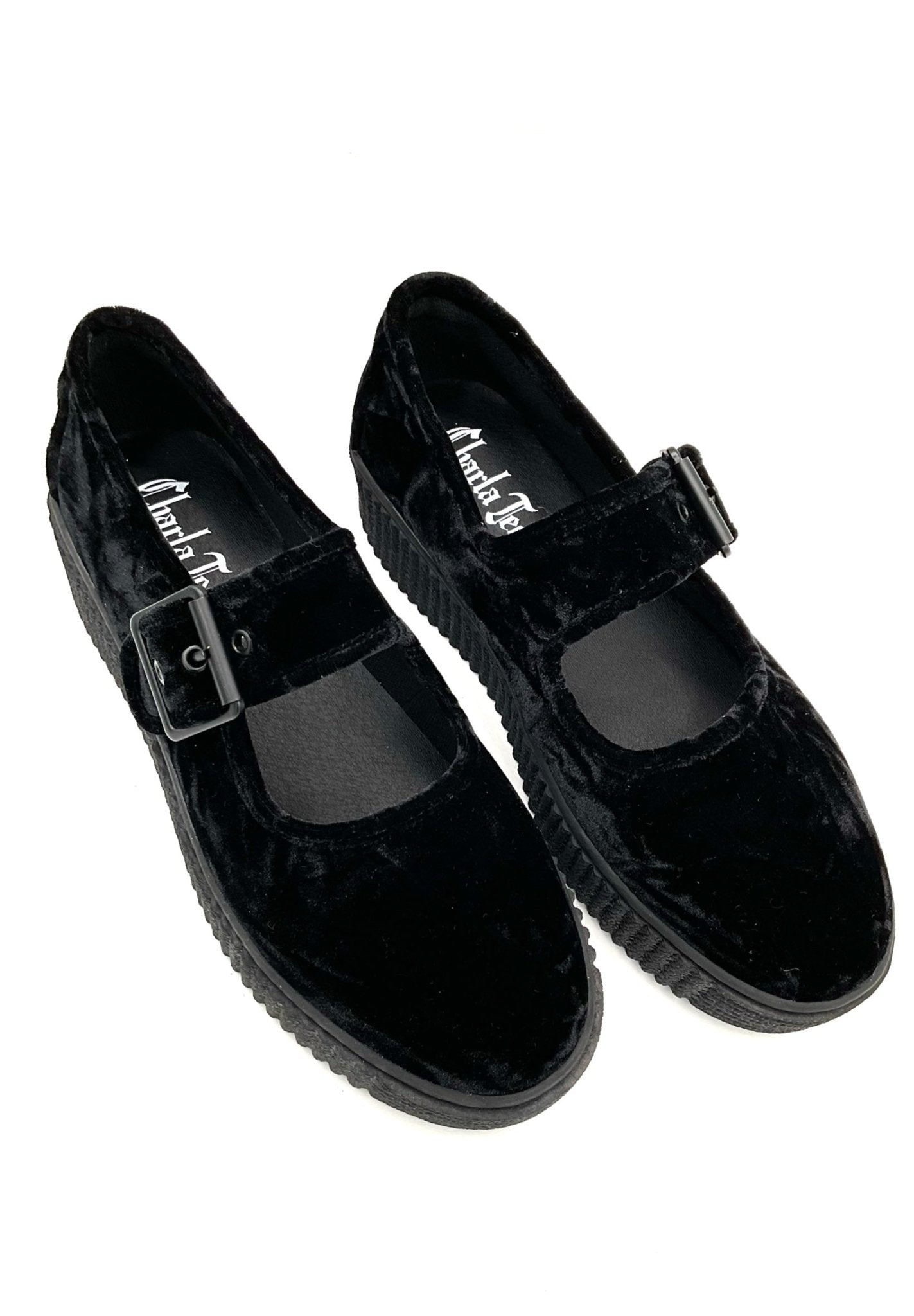 Velvet Crush Maryjane Sneaker - Black - Angel's House of Design Co.