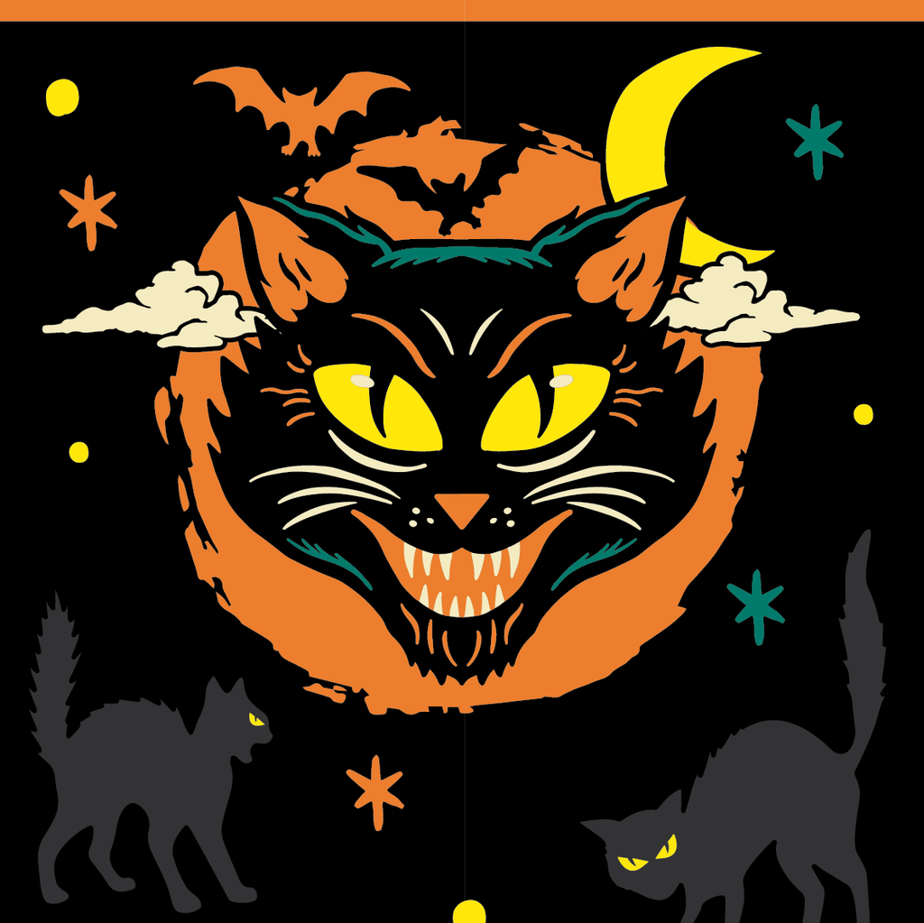 Vintage Black Cat Crew Socks - Angel's House of Design Co.
