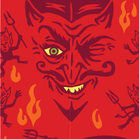 Vintage Devil Socks - Angel's House of Design Co.
