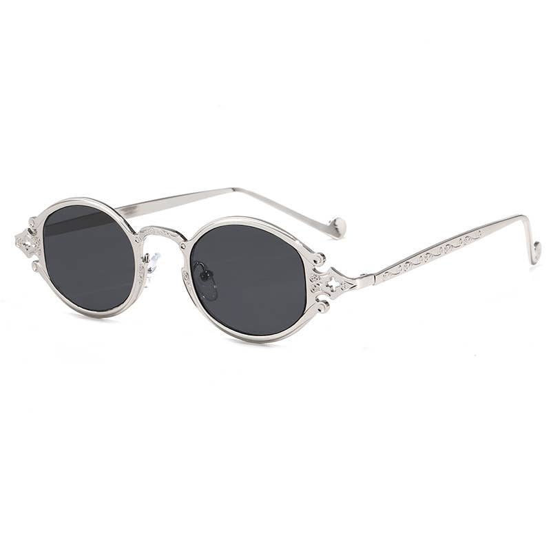 Vintage Y2K Steam Punk Gothic Carved Sunglasses - Angel's House of Design Co.