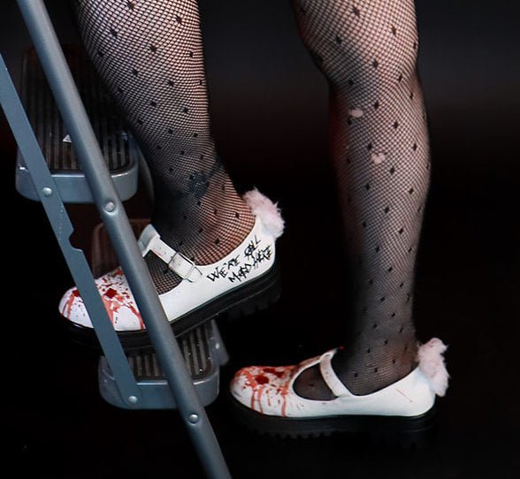 We’re all mad here shoes Sz 8 - Angel's House of Design Co.