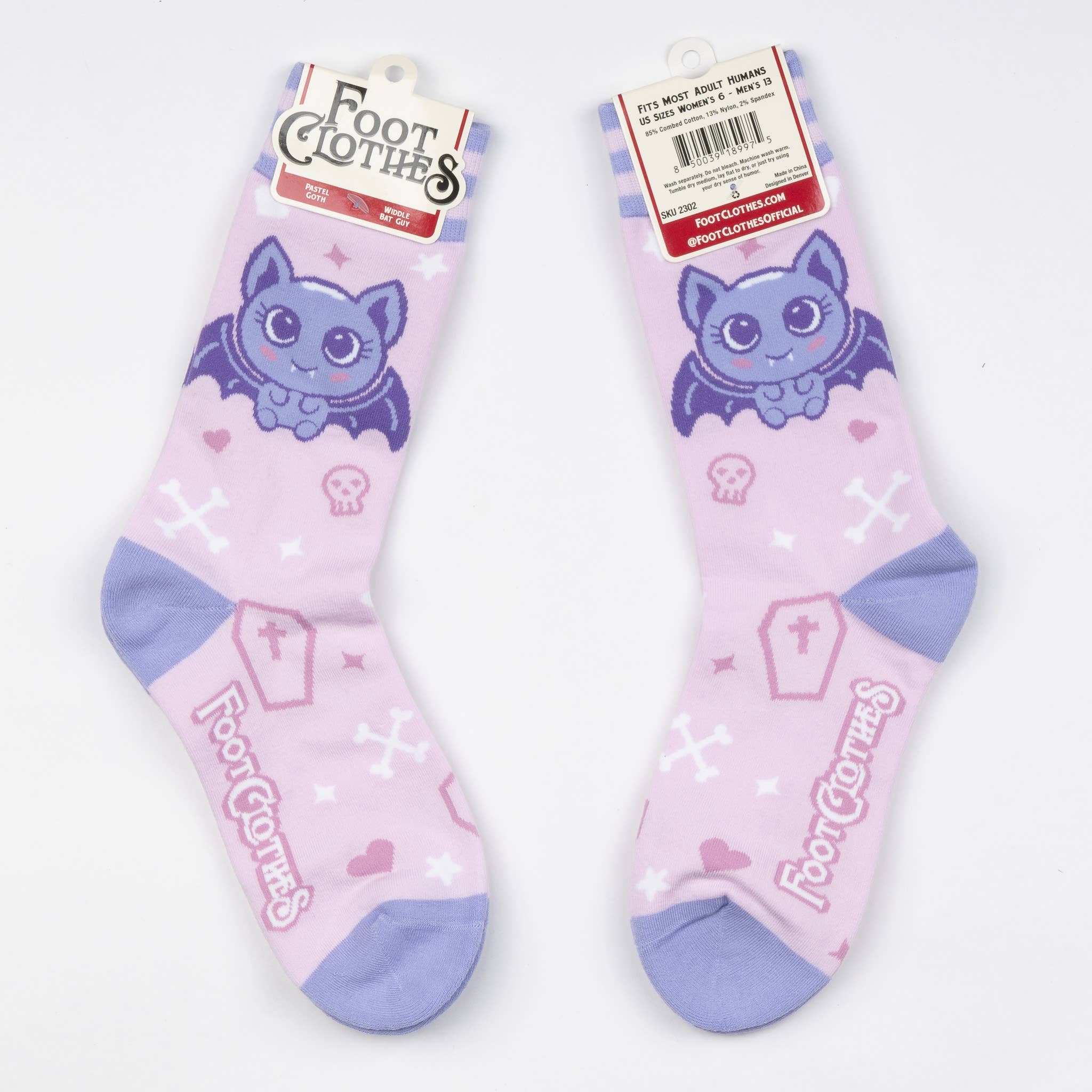 Widdle Bat Guy Crew Socks - Angel's House of Design Co.
