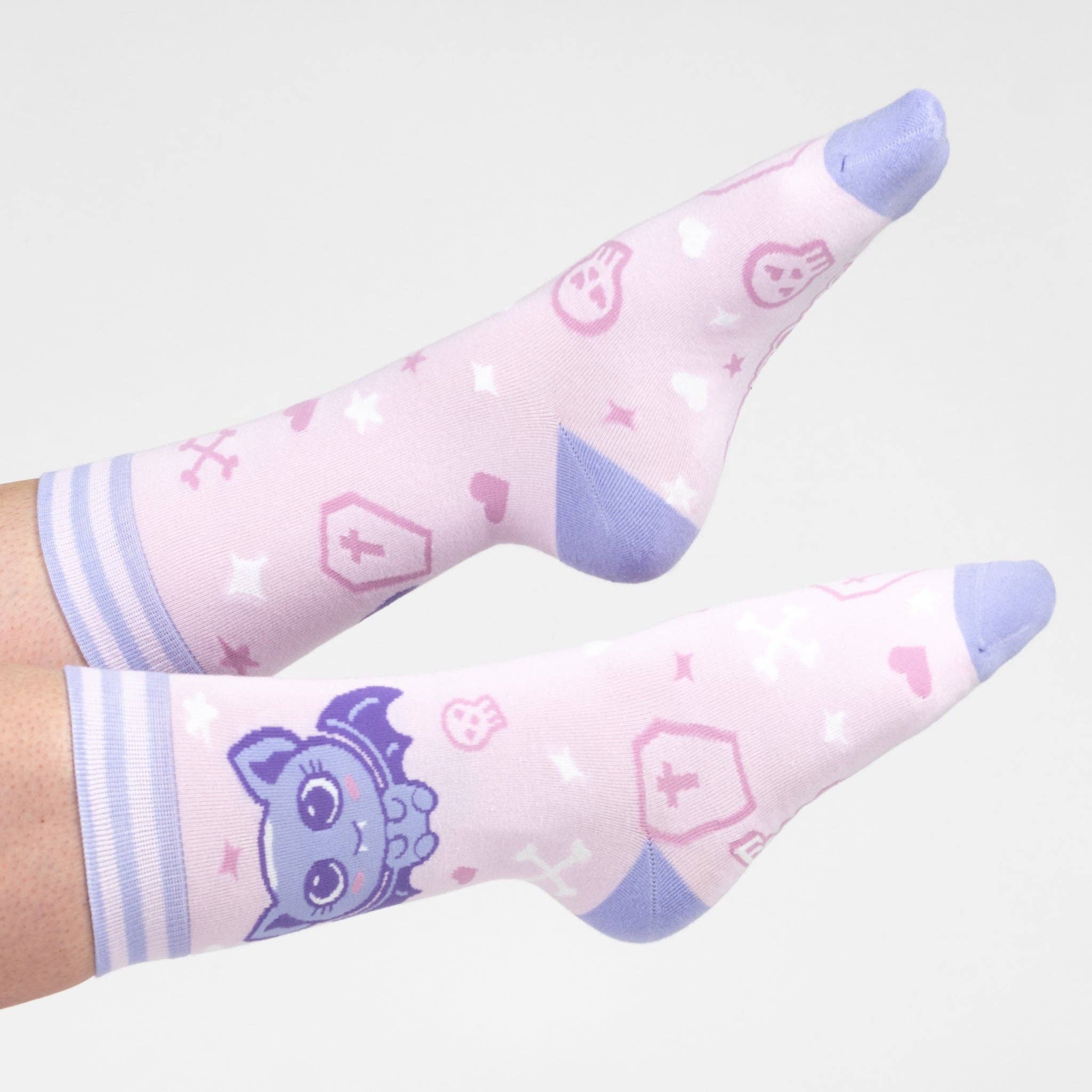 Widdle Bat Guy Crew Socks - Angel's House of Design Co.