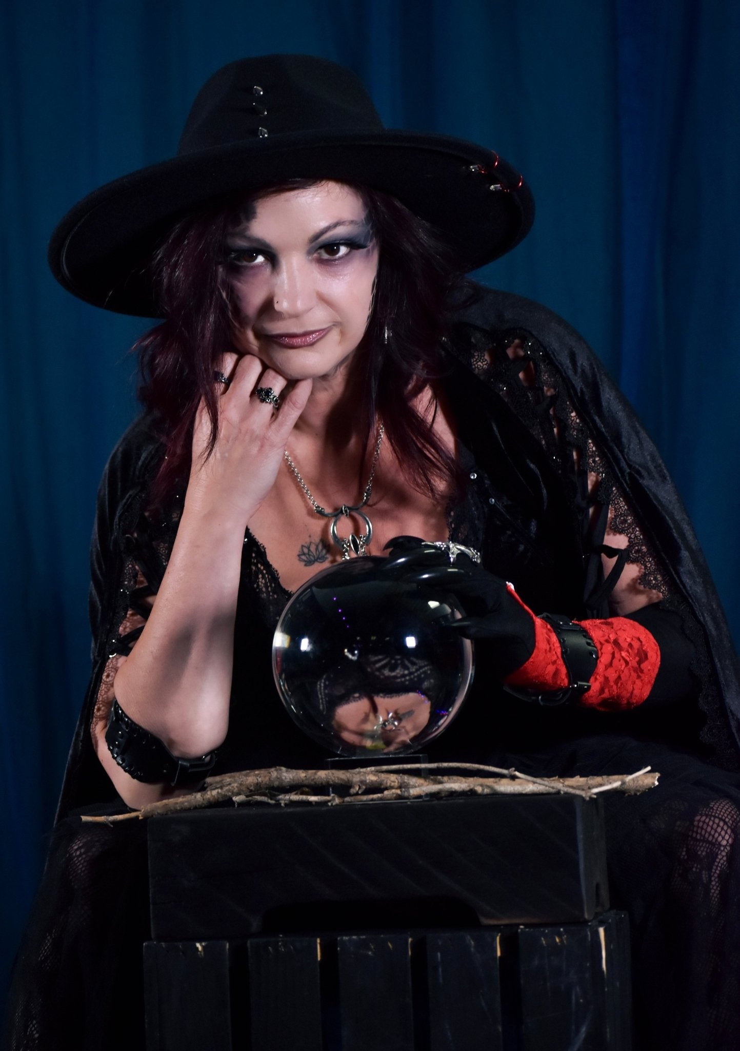 Wide Brimmed Gothic Fedora with Spikes - Angel's House of Design Co.