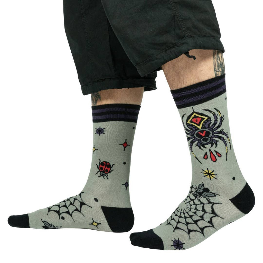 Widow's Web Crew Socks - Angel's House of Design Co.