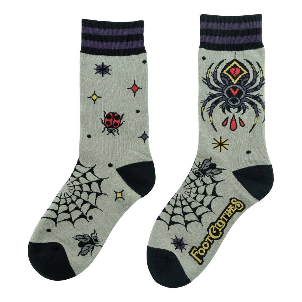 Widow's Web Crew Socks - Angel's House of Design Co.