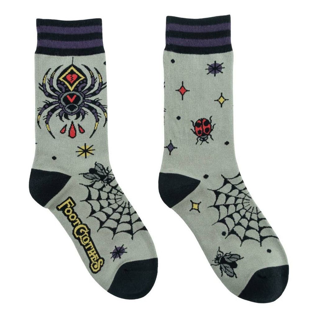 Widow's Web Crew Socks - Angel's House of Design Co.