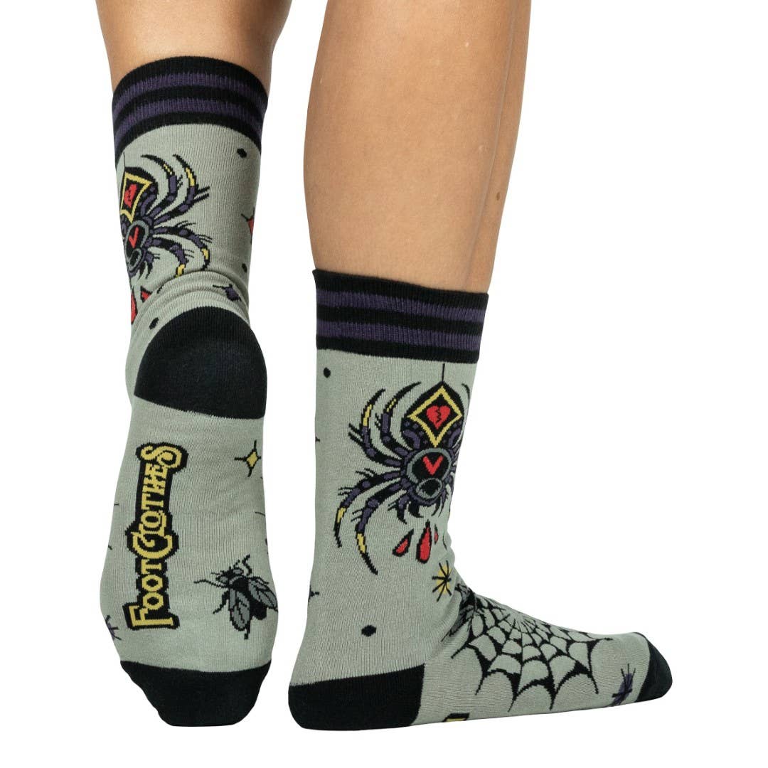 Widow's Web Crew Socks - Angel's House of Design Co.