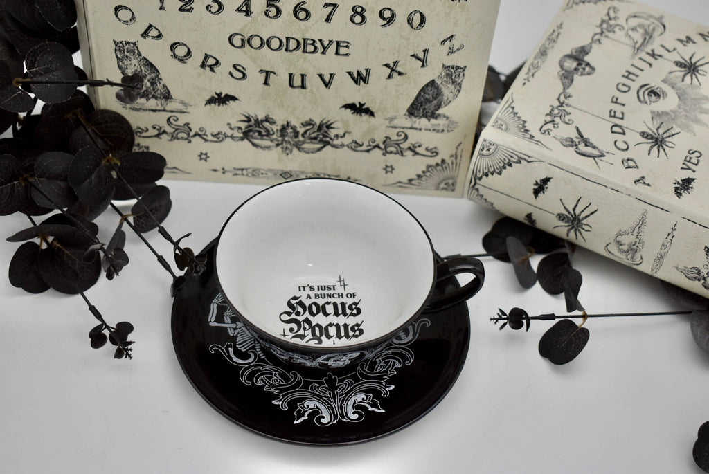 Witch Intention Hocus Pocus Teacup and Saucer - Angel's House of Design Co.