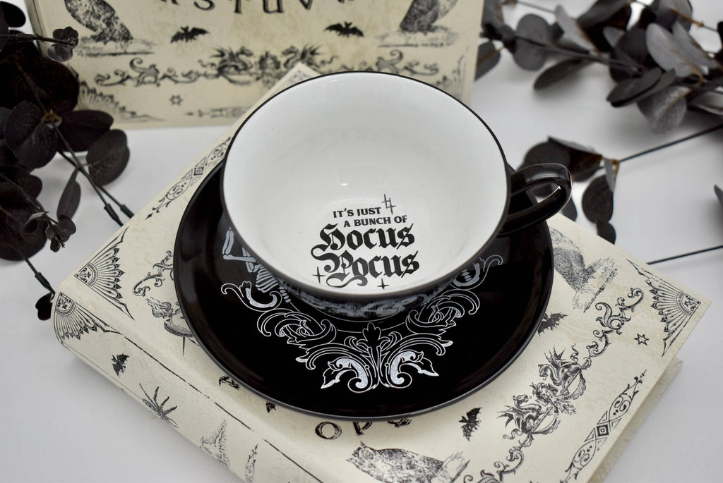 Witch Intention Hocus Pocus Teacup and Saucer - Angel's House of Design Co.