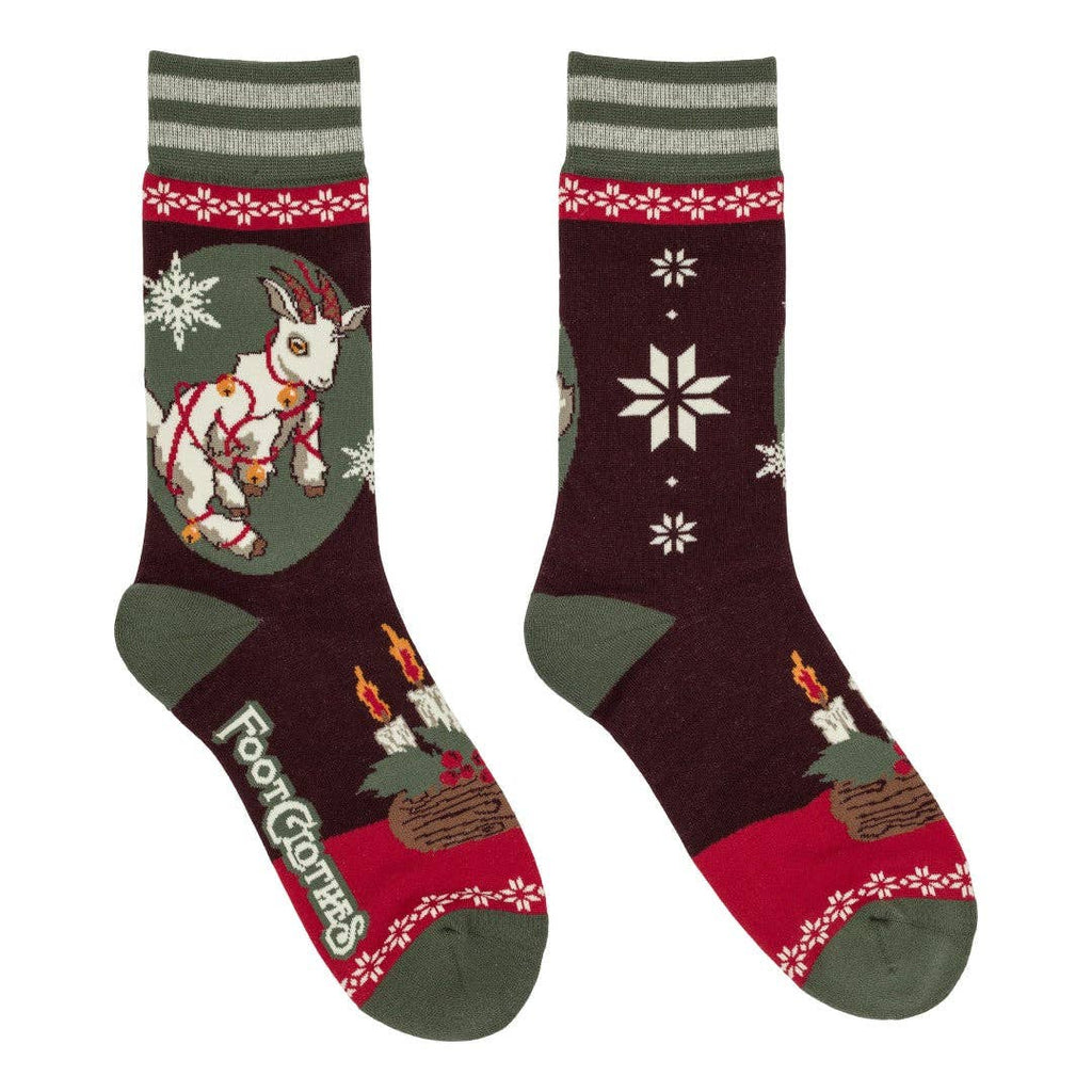 Yule Goat Crew Socks - Angel's House of Design Co.